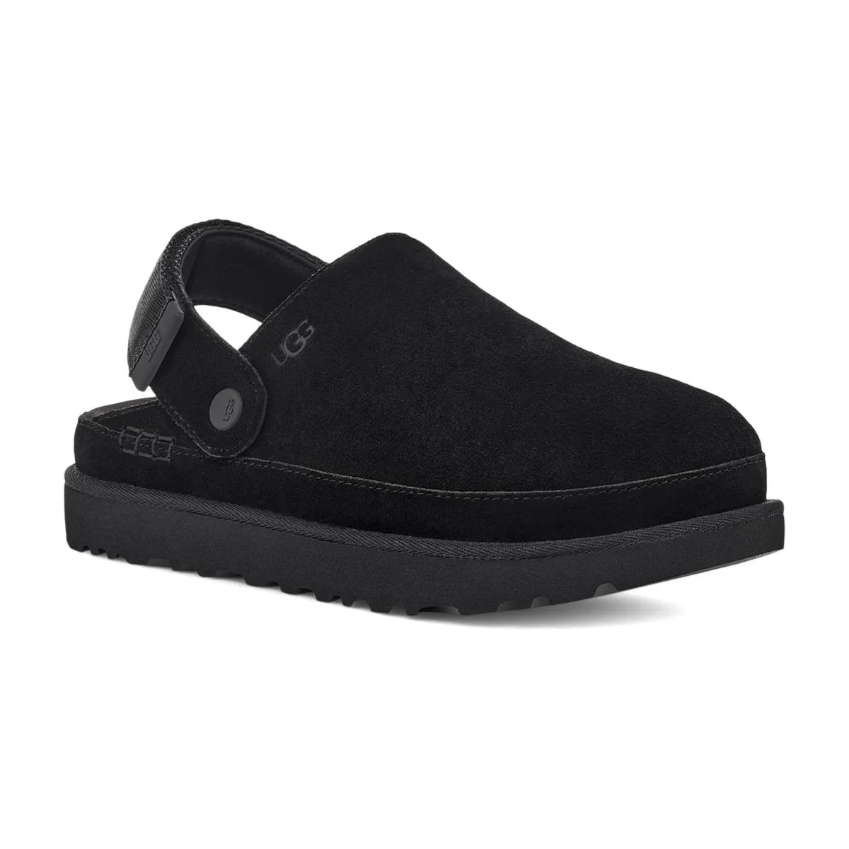 UGG Damen Goldenstar Clog Schwarz Wildleder