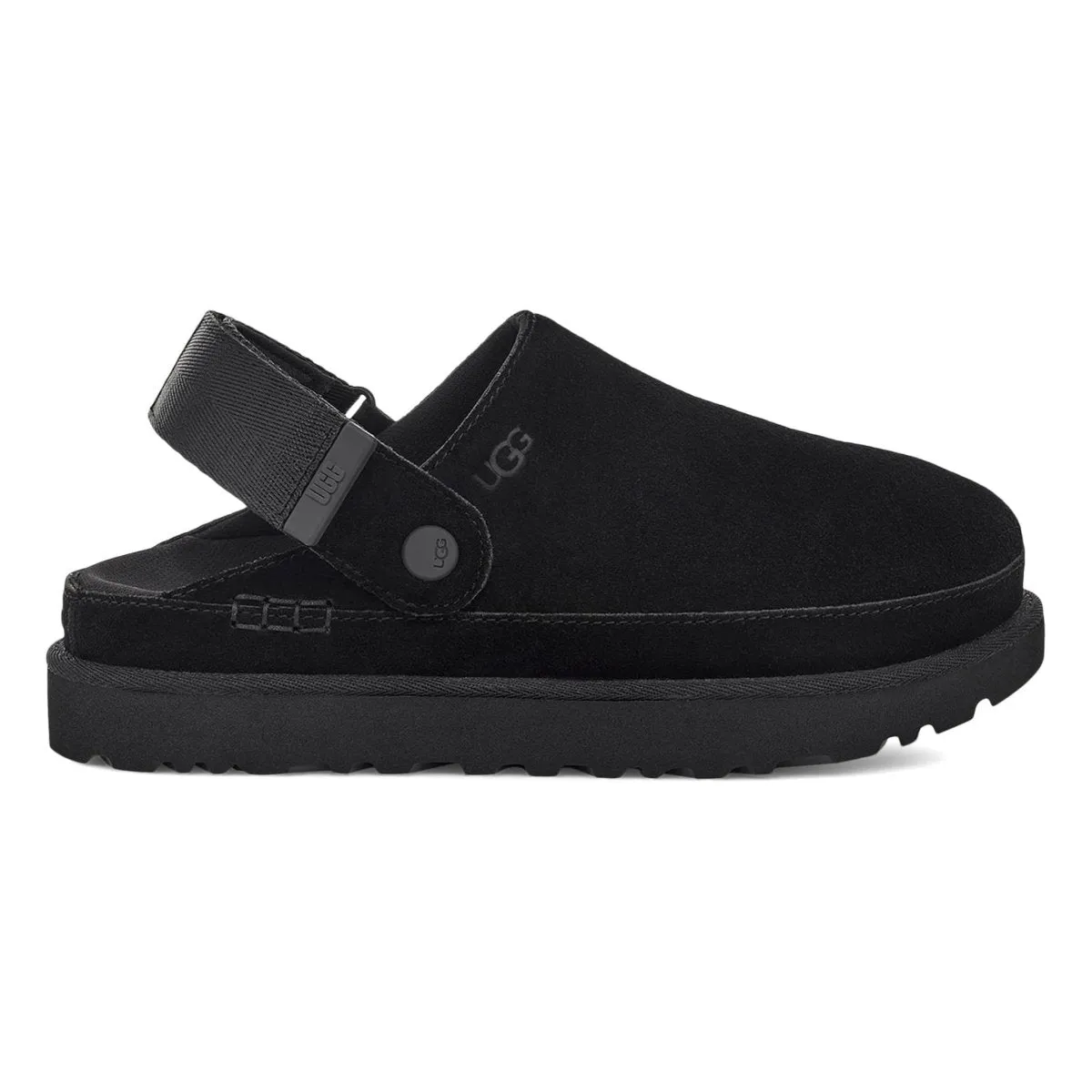 UGG Damen Goldenstar Clog Schwarz Wildleder