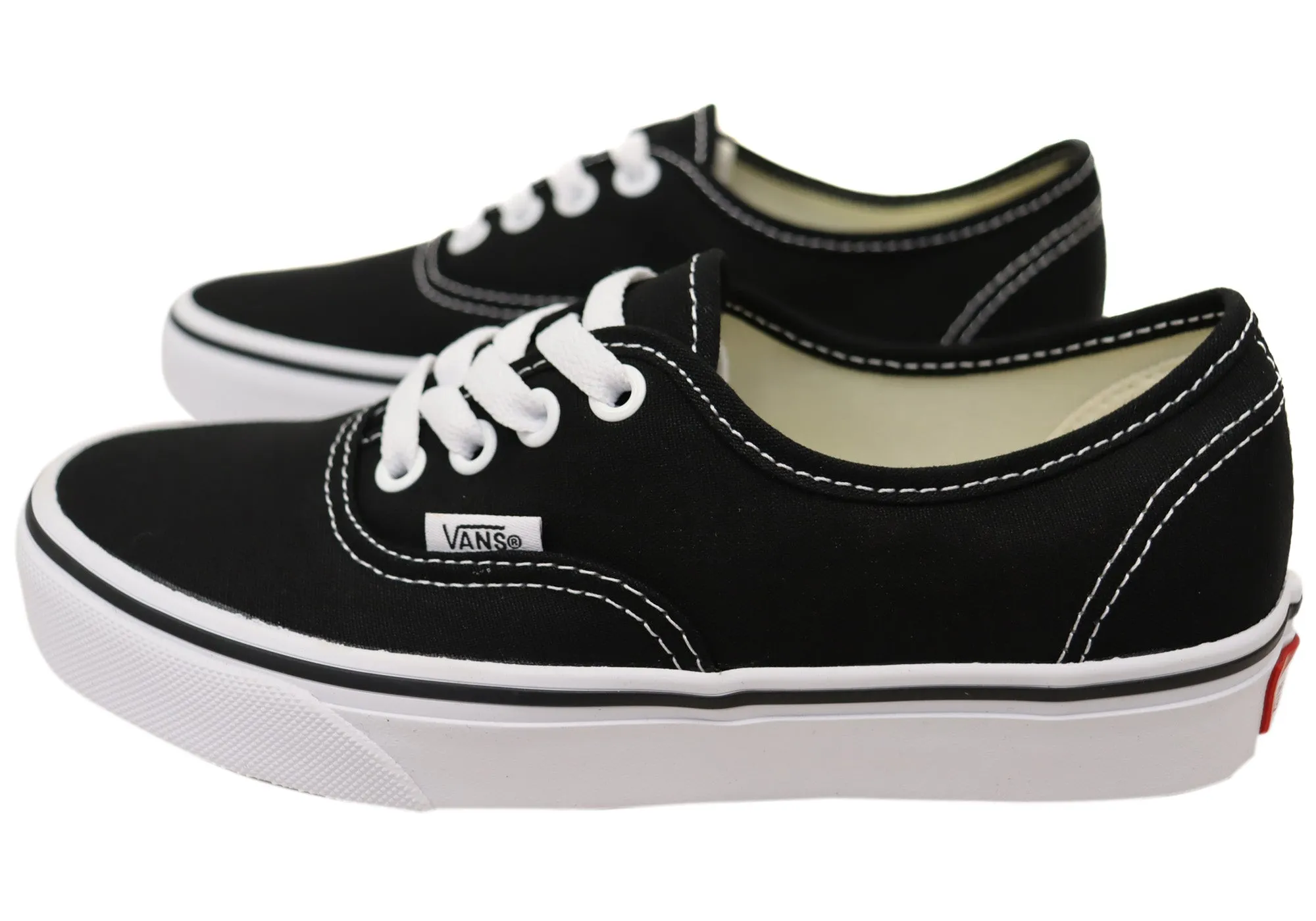 Vans Authentic Unisex Bequeme Schnürsenkel-Sneakers Schwarz Vans Schuhe