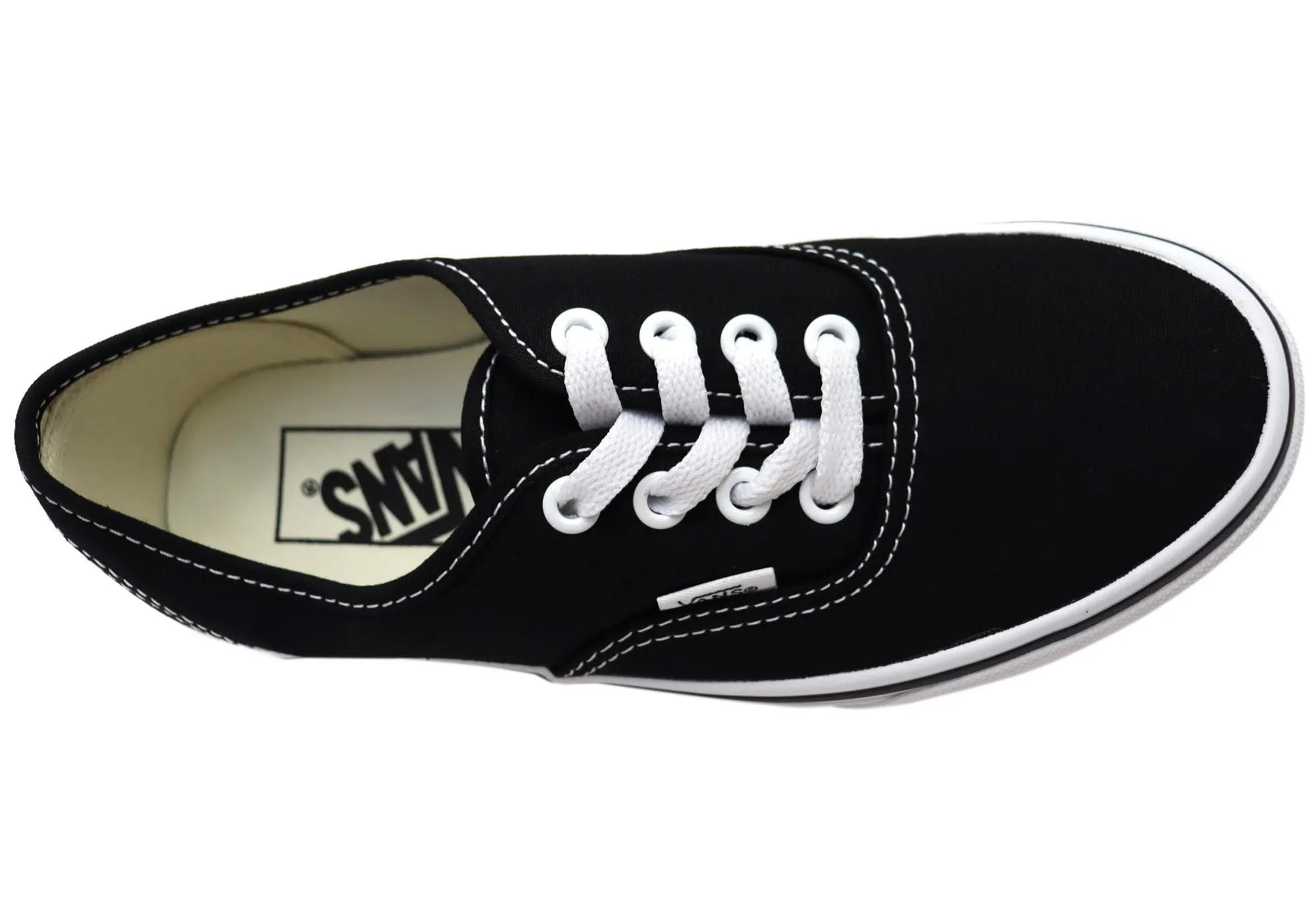 Vans Authentic Unisex Bequeme Schnürsenkel-Sneakers Schwarz Vans Schuhe