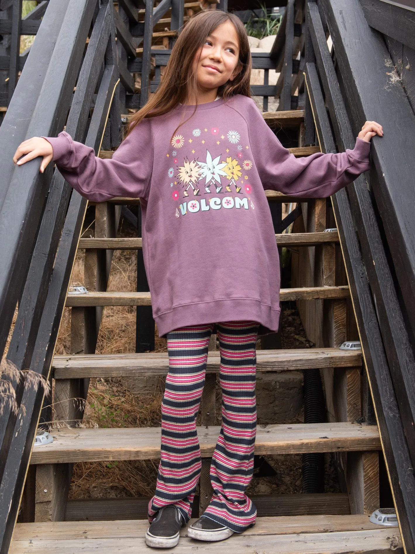 Volcom Girls Nite Flite Hose Vintage Schwarz Volcom