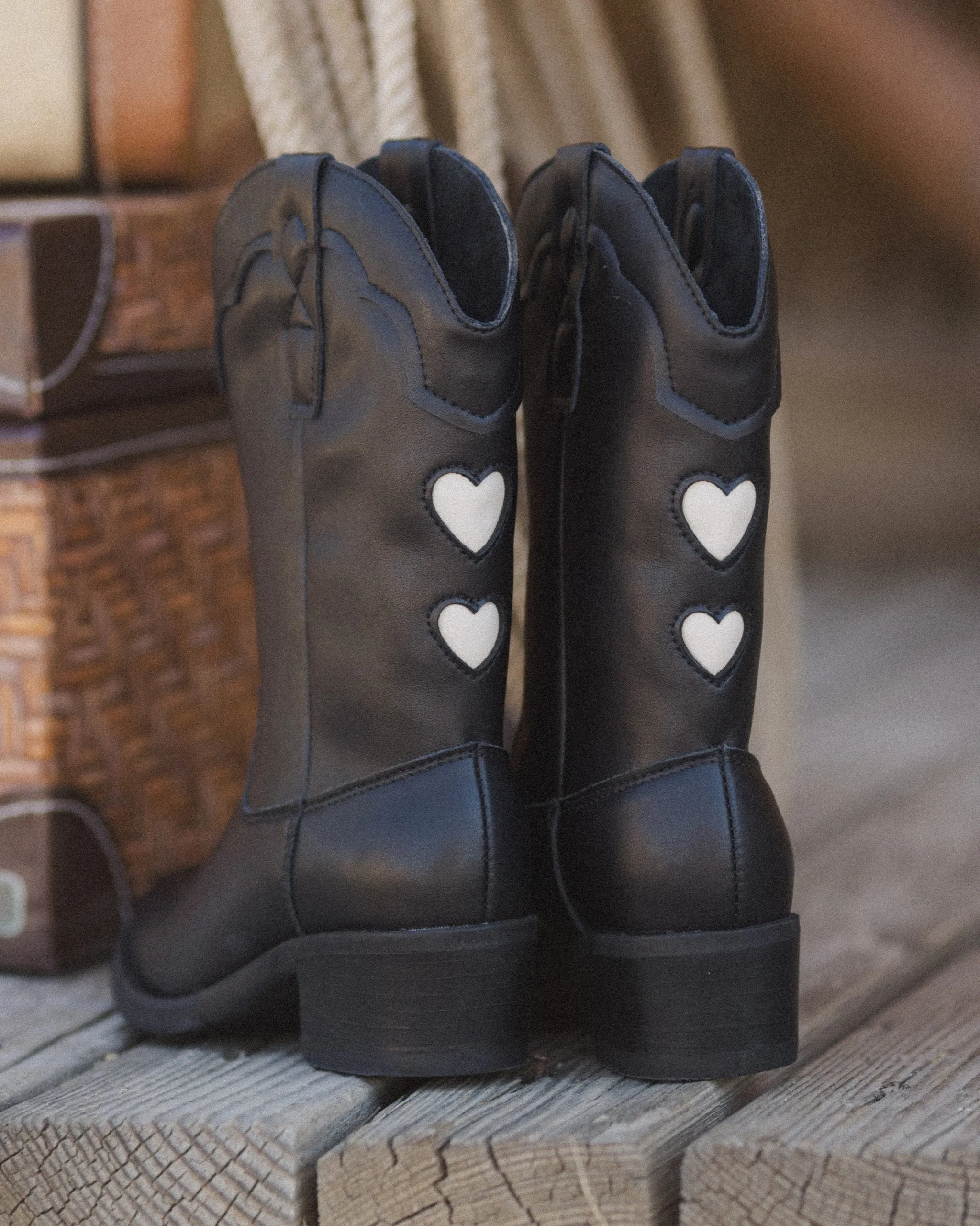 Western-Stiefel || Schwarz