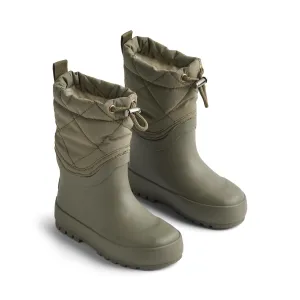 Weizenfarbene gefütterte Stiefeletten mit warmem Drizzle-Effekt - Trockenes Laub