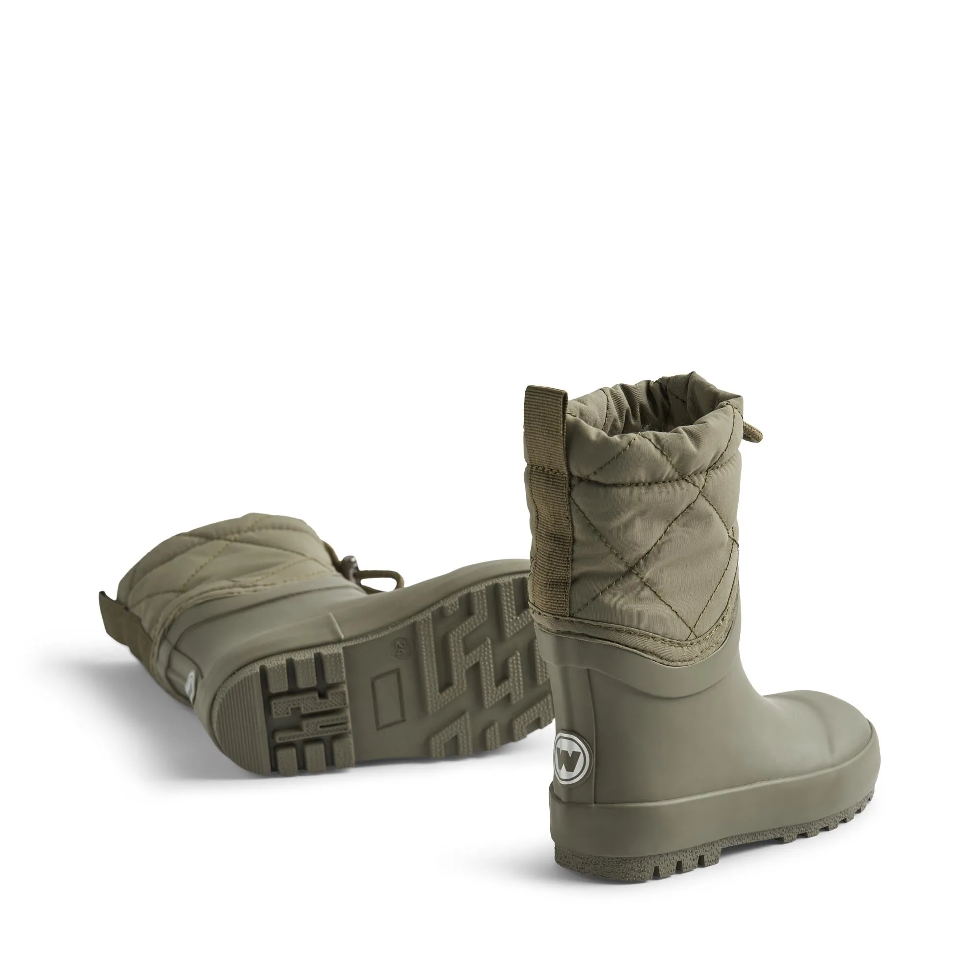 Weizenfarbene gefütterte Stiefeletten mit warmem Drizzle-Effekt - Trockenes Laub
