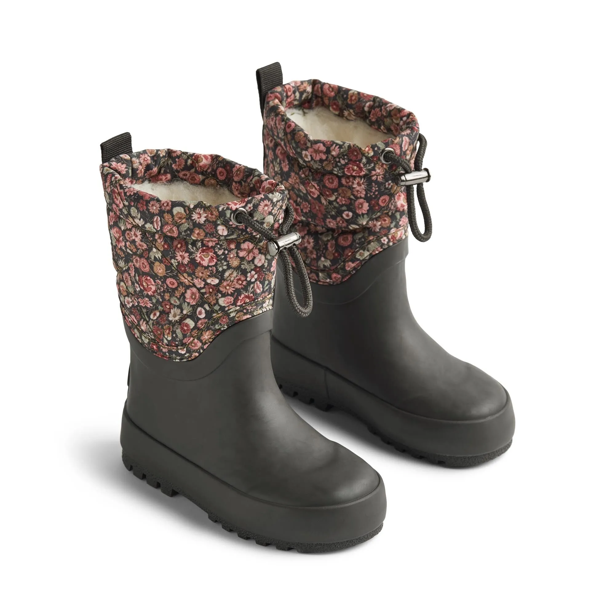 Weizenfarbene gefütterte Stiefeletten mit warmem Drizzle-Muster - Raven Wildblumen