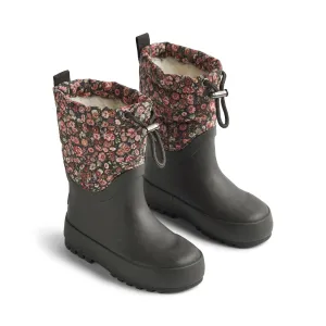 Weizenfarbene gefütterte Stiefeletten mit warmem Drizzle-Muster - Raven Wildblumen