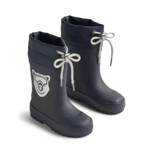 Weizen Warm Gefütterte Stiefeletten mit Bündchen - Navy Bär