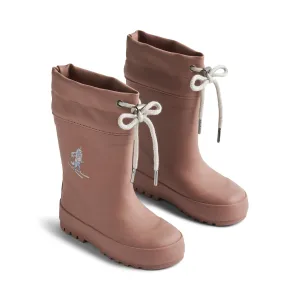 Weizen Warm Gefütterte Stiefeletten mit Bündchen - Altrosa Einhorn