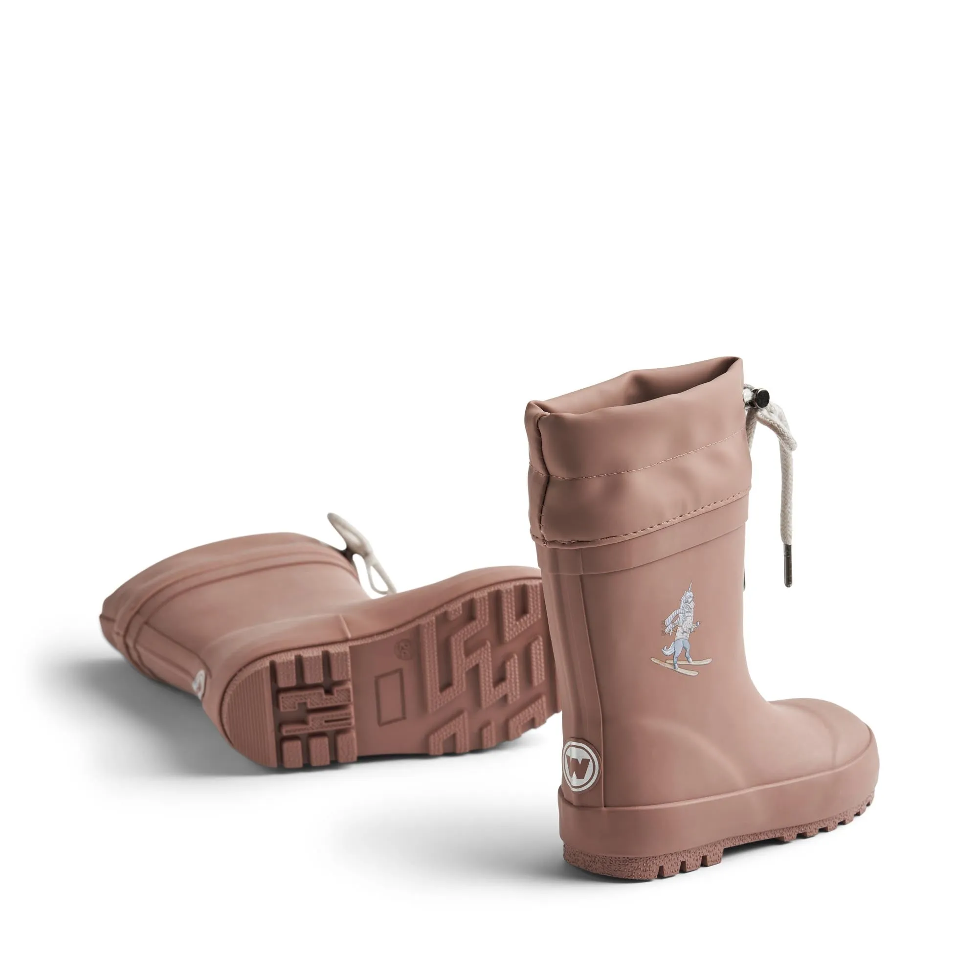 Weizen Warm Gefütterte Stiefeletten mit Bündchen - Altrosa Einhorn