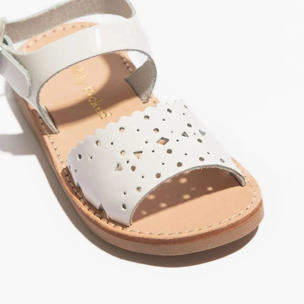 Weißer Patent-Laguna II-Sandal