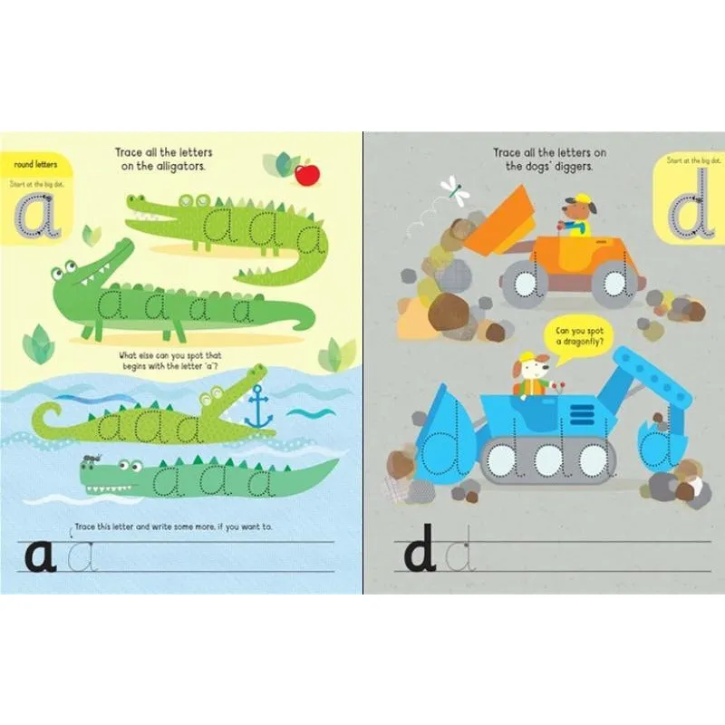 Wisch-und-weg-Buchstaben für die frühen Jahre