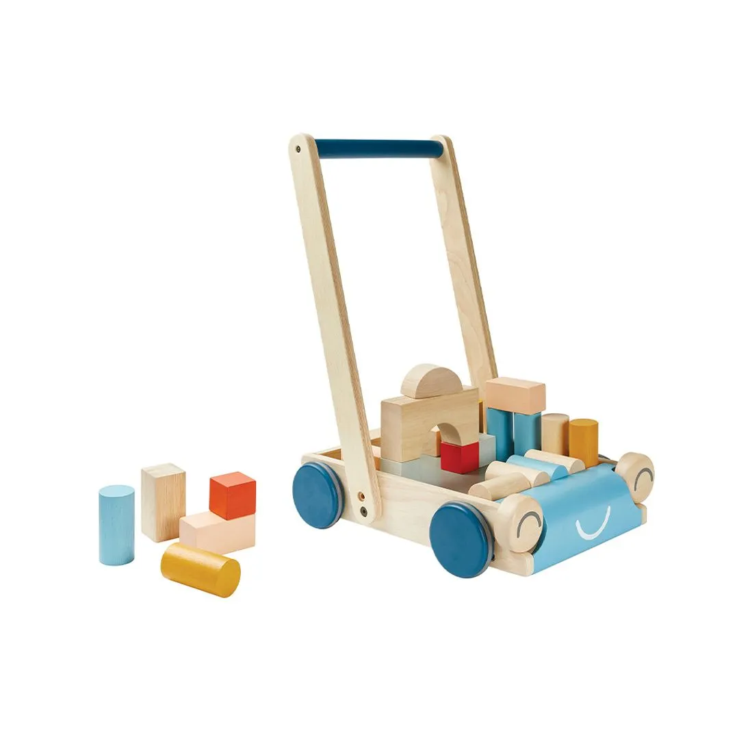 Holz-Babywalker & Bauklötze-Set