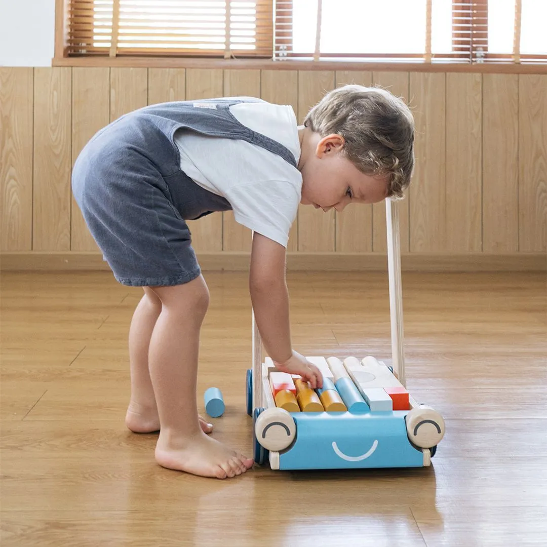 Holz-Babywalker & Bauklötze-Set