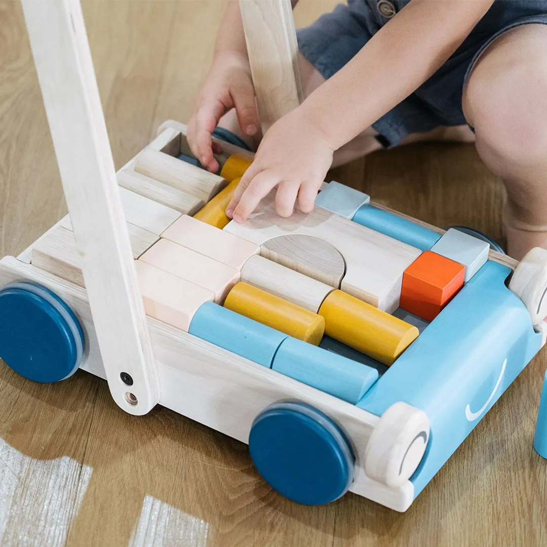 Holz-Babywalker & Bauklötze-Set