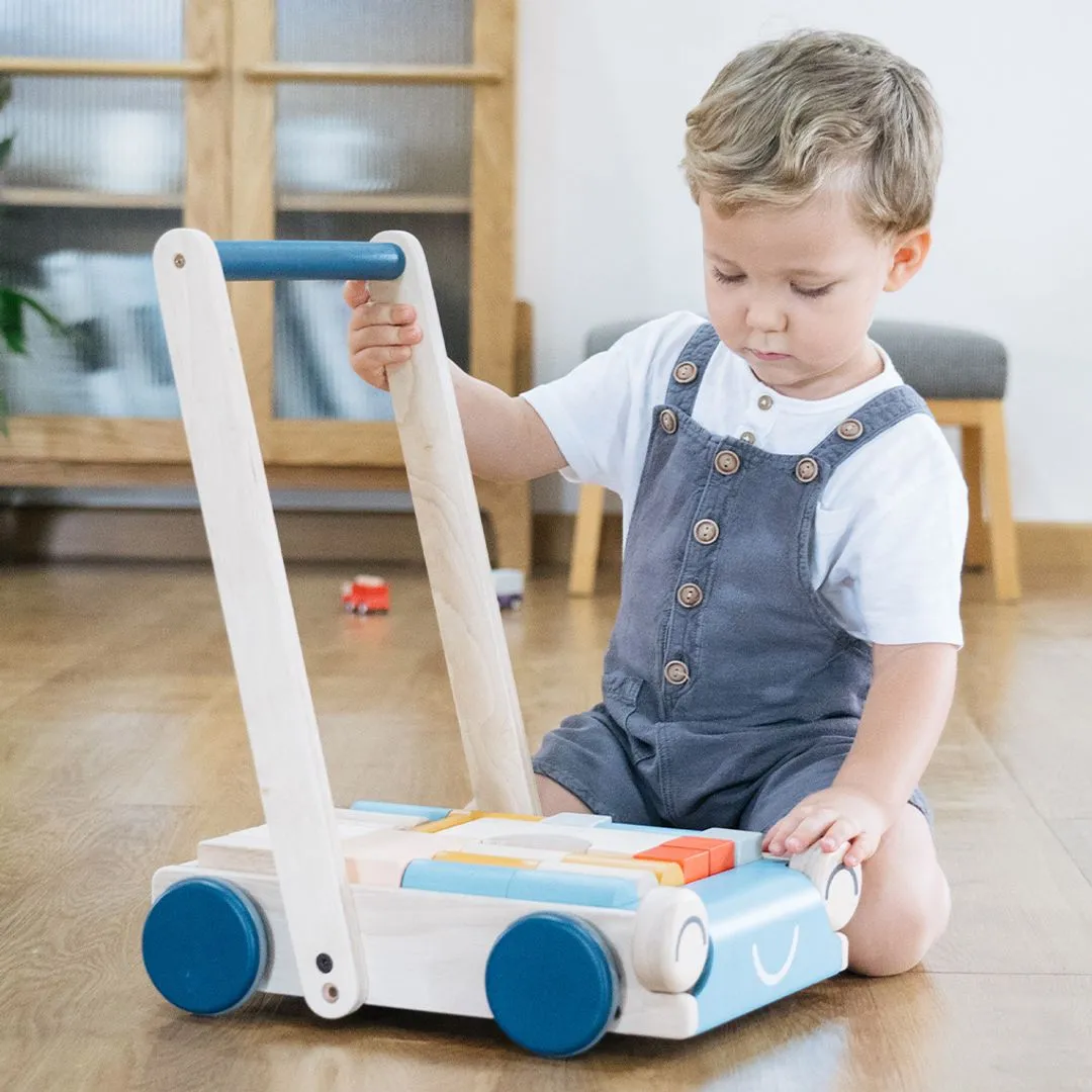 Holz-Babywalker & Bauklötze-Set