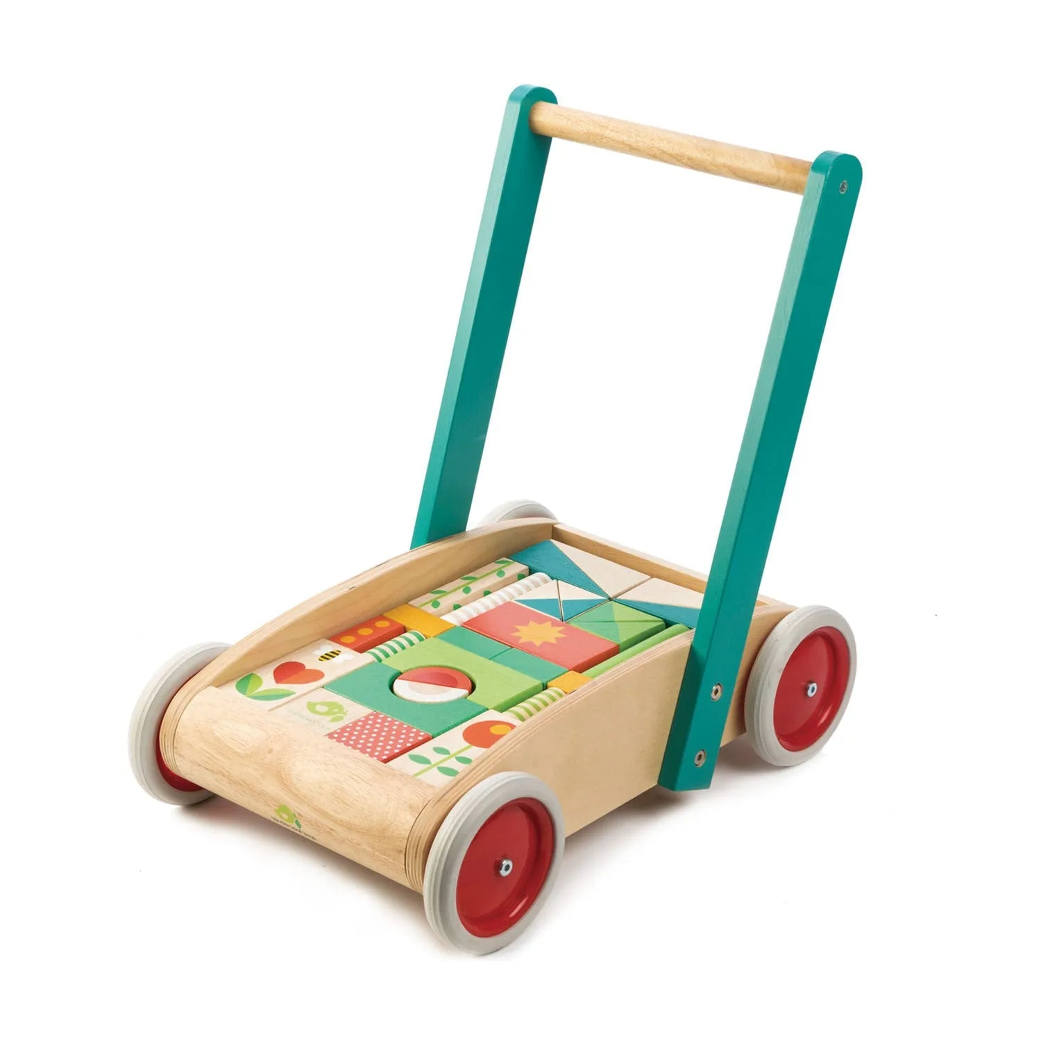 Holz-Babywalker und Gartenbausteine-Set