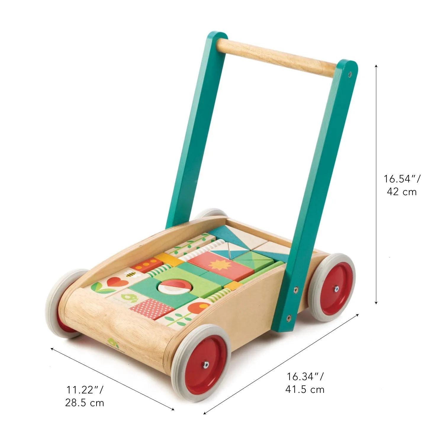 Holz-Babywalker und Gartenbausteine-Set
