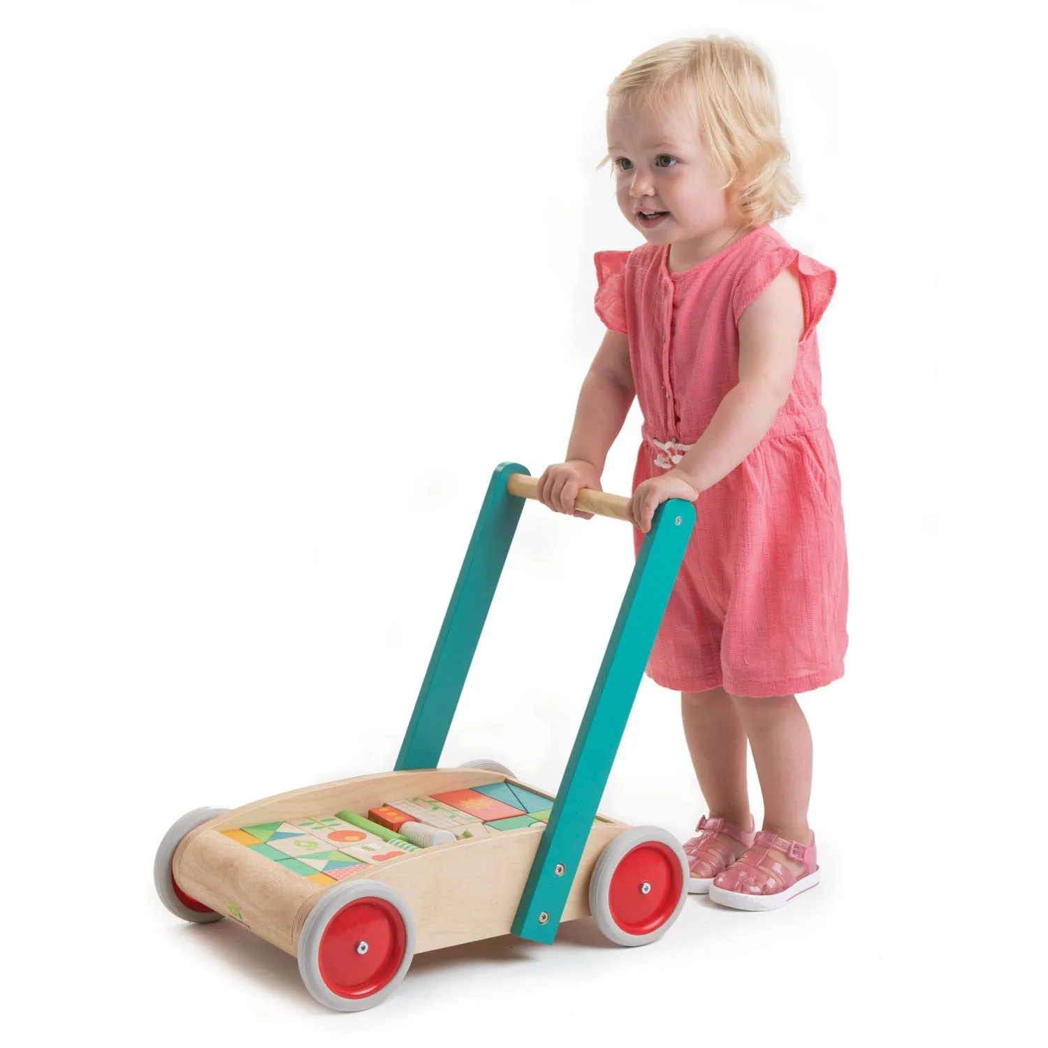 Holz-Babywalker und Gartenbausteine-Set