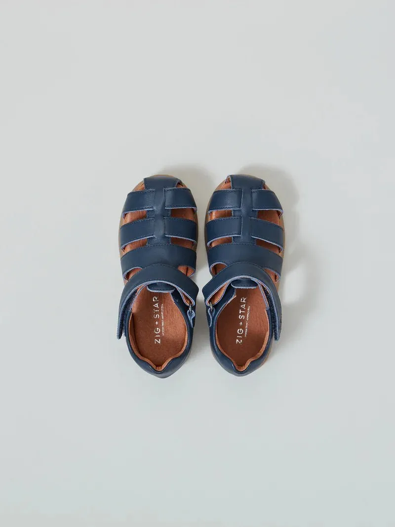 Zig   Star: Kosmische geschlossene Kindersandalen - Marineblau