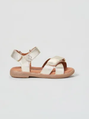 Zig   Star: Rae Kreuzriemen-Mädchensandalen - Goldstaub